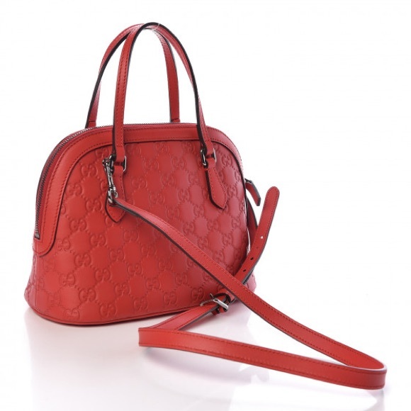 Gucci Handbags - RARE Authentic GUCCI Red/Poppy Mini Dome Bag Cross Body Hand Bag Purse 🪸 🍑
